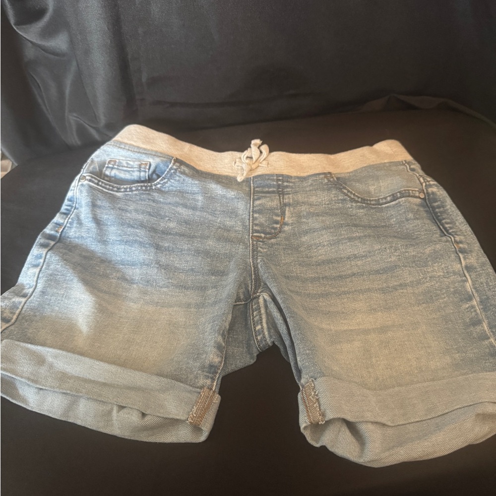 Wonder Nation Blue Denim Shorts with Drawstring